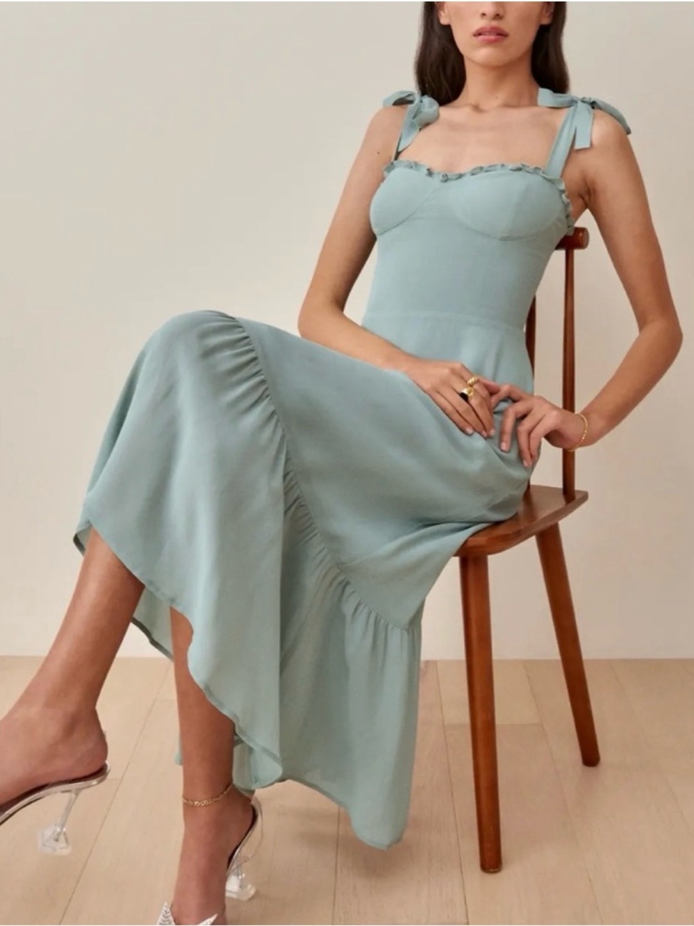 Reformation Nikita Dress in Celadon